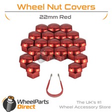 Red Wheel Nut Bolt Covers 22mm