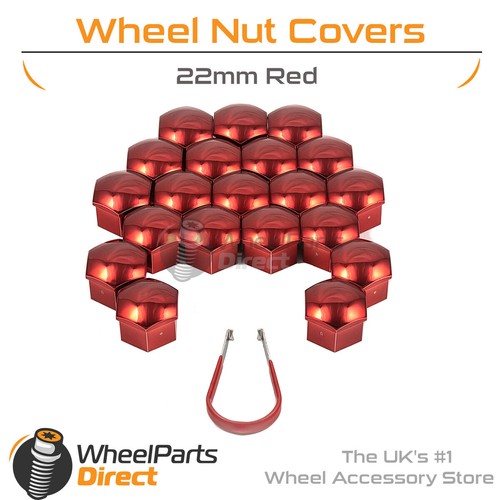 Red wheel nut - bolt, covers