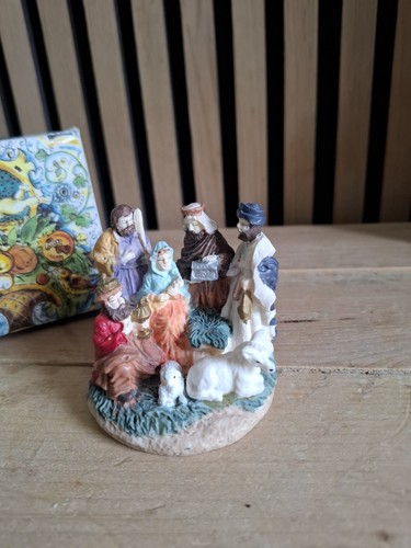 Vintage resin nativity - resin,