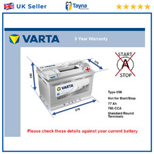 Car Battery E44 Varta 096 780A