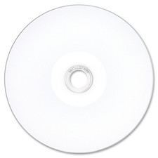 Blank WHITE CD-R 52x Recordable Disc CDR Media 700MB Inkjet w/ Paper sleeve