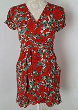 Zara Red Floral Short Sleeve