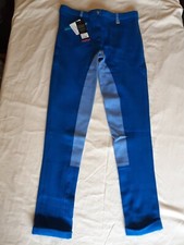 HY Performance Zeddy Mizs Childrens Jodhpurs Blue Turquoise size 30