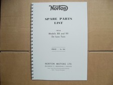 NORTON PARTS BOOK FOR DOMINATOR  88 AND 99 DELUXE TWINS 1956 MODELS