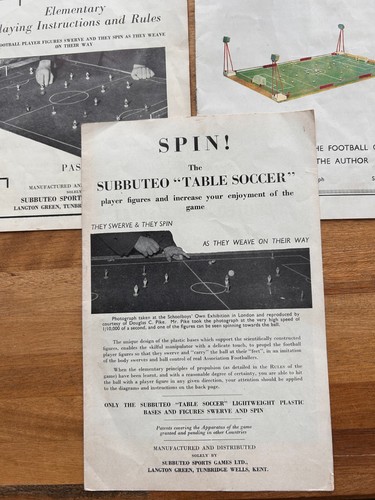 Vintage subbuteo table soccer - table,