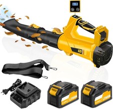 Cordless Leaf Blower 650CFM/280MPH & 6 Speed Levels Electric w/2 Batteries 6.0Ah
