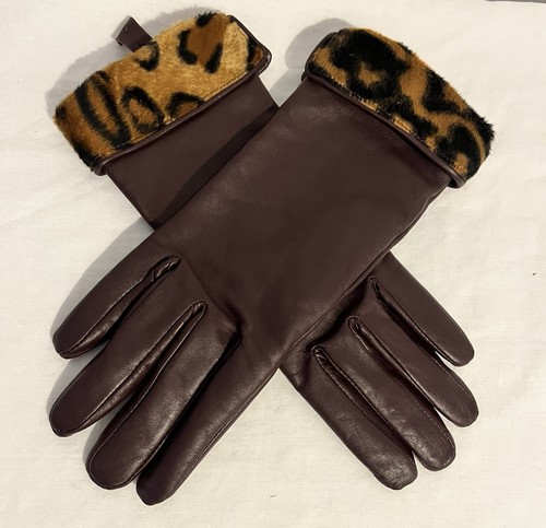 Vintage genuine leather gloves - leather,