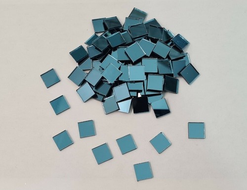 Coloured glass mirror tiles - coloured,