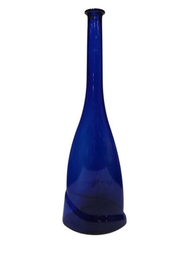 Cobalt blue glass bottle - glass, 19"
