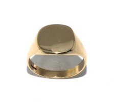 Gents/mens solid 9ct yellow gold classic style vintage signet ring, UK size W
