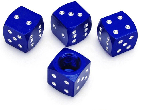 Blue dice tyre valve - valve, dust
