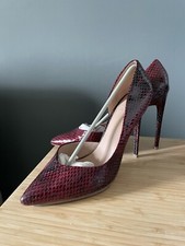 Kurt Geiger Burgundy Snakeskin Shoes Size 6 (UK)