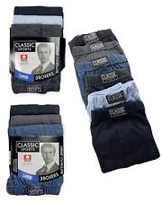 Button Fly Jersey Boxers Men Cotton Blend Boxer Shorts Underwear S-6XL (6 Pairs)