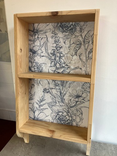 Pine wall mounted shelf - wall,