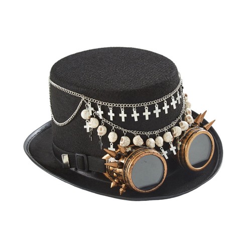 Steampunk hat black with - hat,