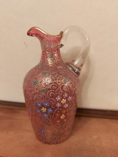 Antique moser cranberry glass - moser,