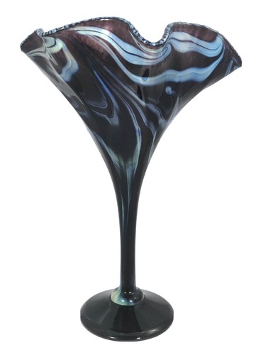 Okra glass one off - one, crackle