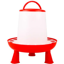 Chicken Poultry Bird Feeder 6kg Kilo Auto Legs Quail Hen Food Red Feed Container