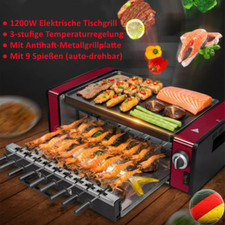 2in1 kebab grill electric BBQ grill shish kebab grill table grill + 9 rotating skewers