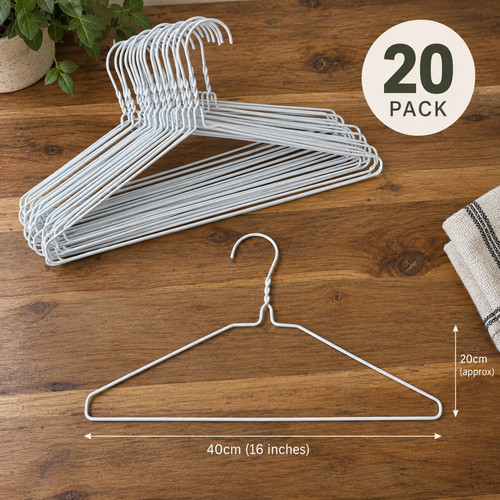 Pack white metal wire coat - pack,