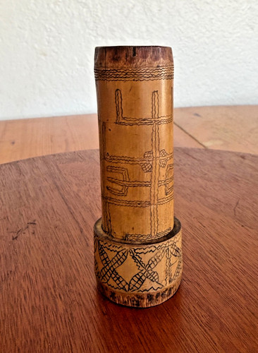 Vintage bamboo betel nut lime - vintage,