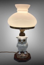 Antique Owl Oil Lamp Now