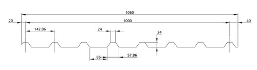 1000 box profile - foam, eaves