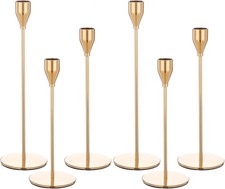 Set of 6 Gold Candlestick