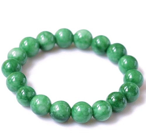 8mm green jade natural - green,