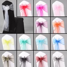 10PCS Organza Sashes Chair