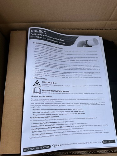 Nuaire drimaster dri - drimaster, dri-eco-heat