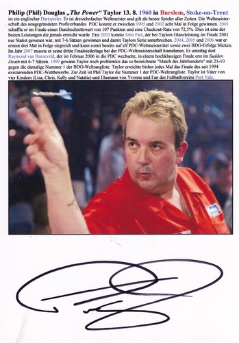 Autograph phil taylor - autograph,