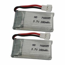 2pcs 3.7V 25C 380mAh 702035 Li
