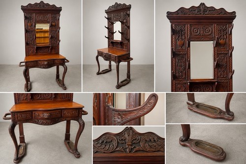 Title antique heavily carved - antique,