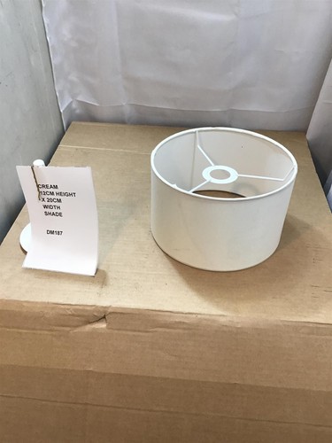 Cream drum lampshade 20cm - drum,