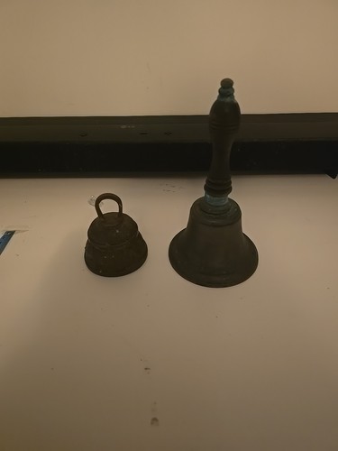 Vintage hand bells brass - hand,