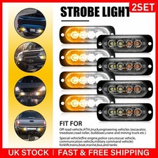 16x White Amber LED Strobe