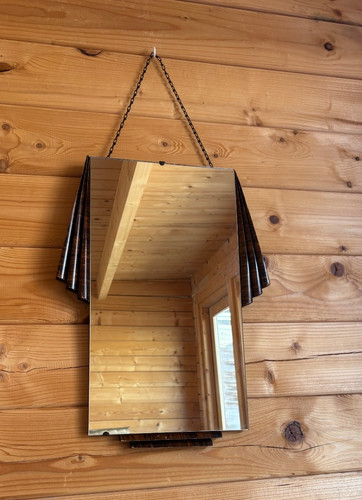 Vintage art deco wall mirror - deco,