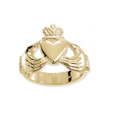 9ct Yellow Gold Gents Claddagh