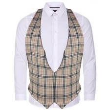 Adults Backless Tartan Waistcoat Burns Night Hogmanay Scottish Fancy Dress