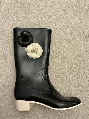 Chanel genuine black wellies - genuine,