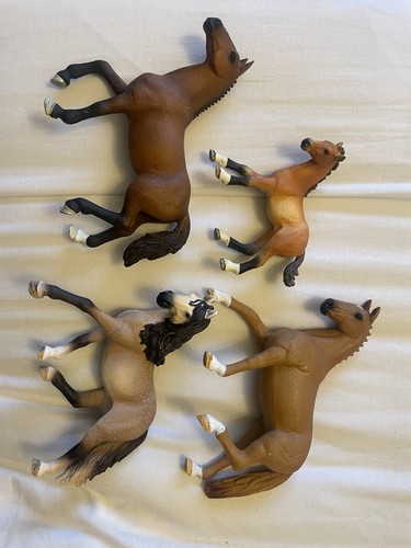 Four schleich horses - four, figures