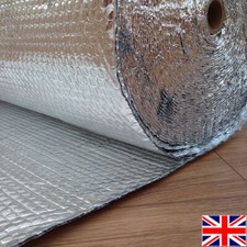 10M-50M Double Aluminium Bubble Roll Foil Insulation Shed Floor Wall Roof UK