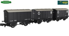 N Gauge Rapido 961001 Triple Wagon Pack - Iron Mink Van Set GWR Early