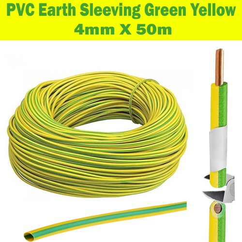 Pvc earth sleeving 4mm 50m - 4mm,