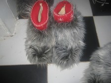 ANIMAL YETI SLIPPERS BOOTS 4 shaggy faux fur costume dress up apres ski