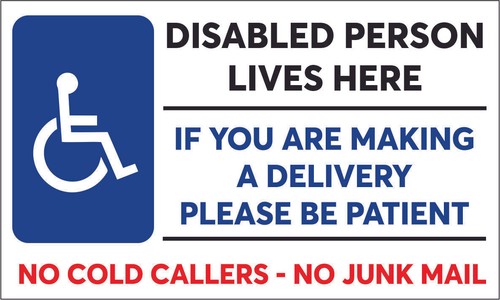 Delivery sticker for disabled - delivery,