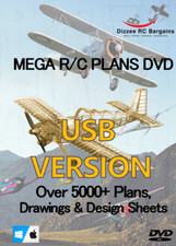 Dizzee RC Mega RC Plans USB Over 5000+ Plans Drawings Designs for RC Model Plane