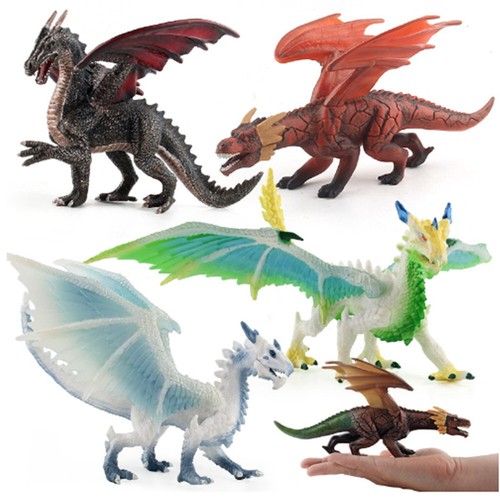 Large fiery dragons figure toy - fiery,