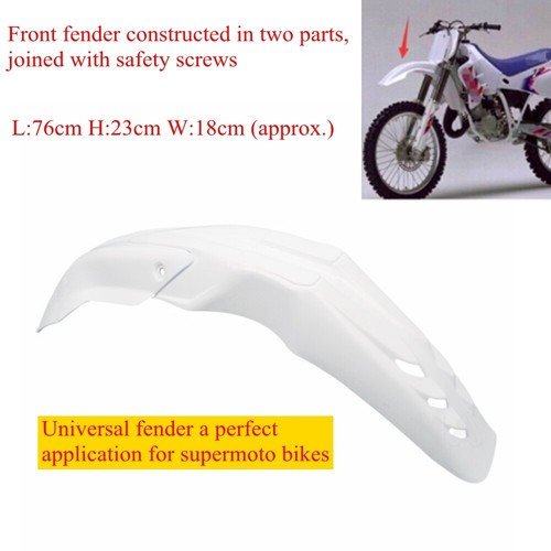 Universal front fender white - front,